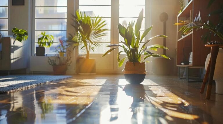 a gleaming, meticulously cleaned apartment interior showcases a professional cleaner meticulously polishing surfaces, highlighting the importance of move-out cleaning services for both tenants and landlords.