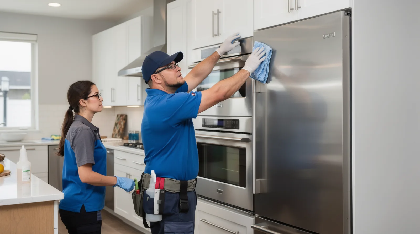 Wiping stainless steel appliances regularly with a soft, damp cloth is the most effective way